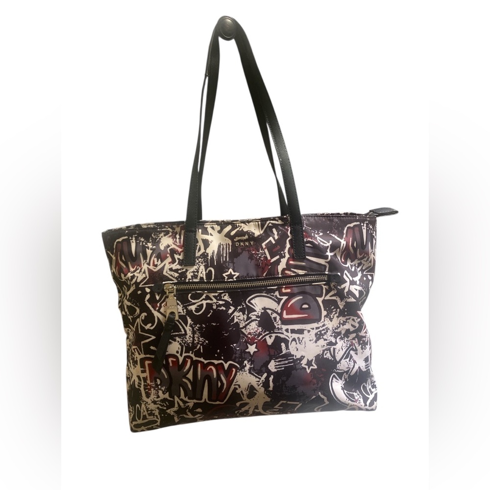 DKNY Black and White Graphic Tote GUC